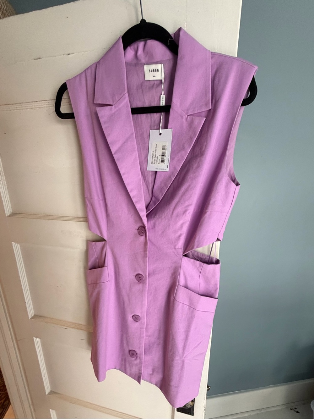 Suboo Lilac Button-Front Blazer Dress